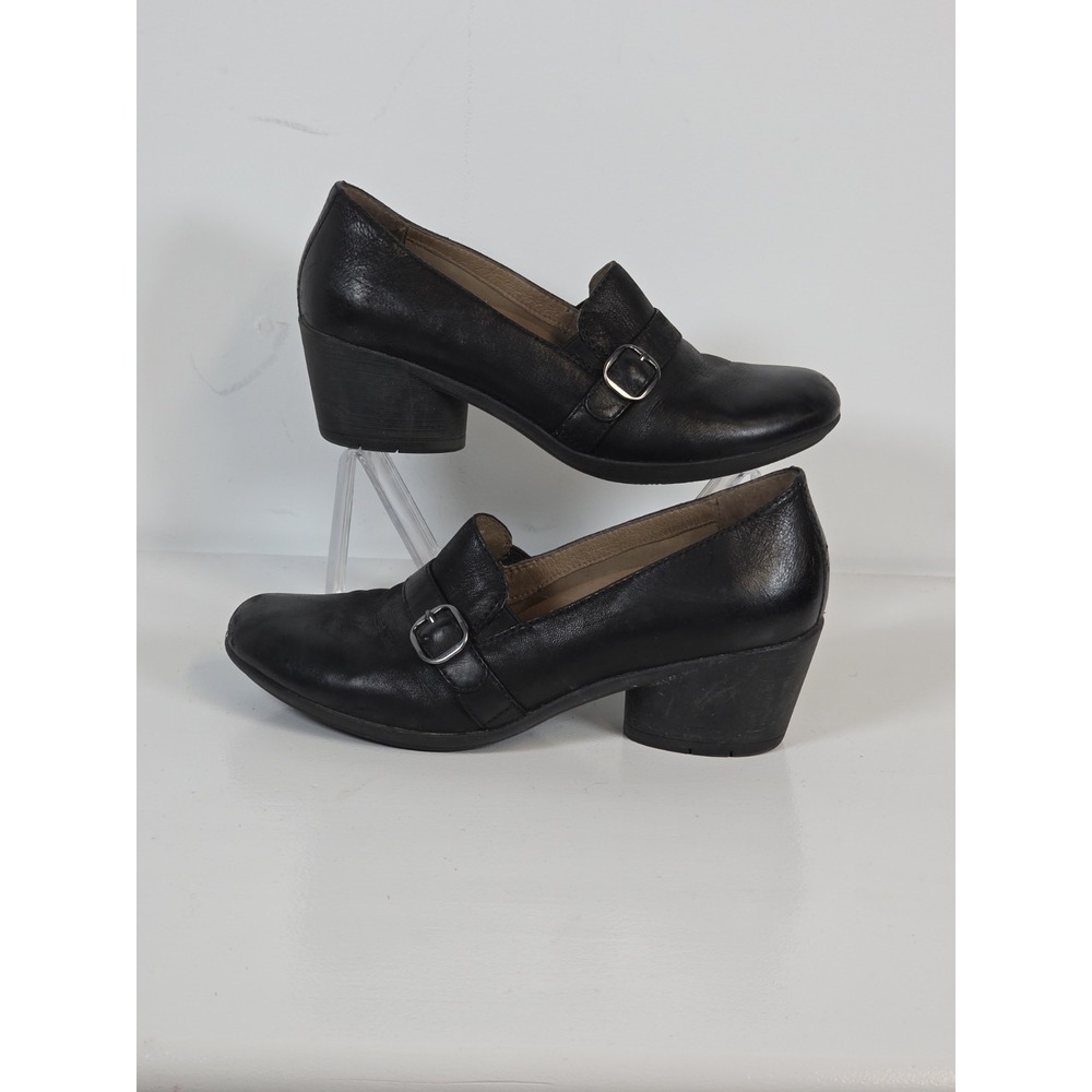 Dansko Womens Size 39 Rosalie Black Leather Mary Jane Clogs Loafers Comfort Walk - Picture 5 of 11